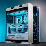 华硕（ASUS）ROG GX601 太阳神白色电竞机箱玩家国度Helios（中塔/侧透玻璃/GPU 支架/电竞机箱 ）