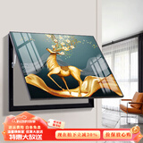 瑞尚（RUISHANG） 现代简约电表箱装饰画配电箱遮挡画餐厅挂画电闸箱多媒体画壁画 一鹿有你B 60*40可覆盖（横50竖30）晶瓷面