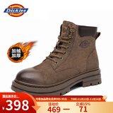 Dickies男士马丁靴高帮时尚男靴工装靴情侣靴男 咖色加绒 41-男款