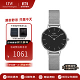 丹尼尔惠灵顿（DanielWellington）DW手表女 简约时尚欧美腕表石英女士手表 生日礼物送女友 28mm女表-黑盘典雅银钢带/DW218