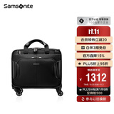 新秀丽（Samsonite）行李箱16英寸拉杆箱商务软箱前开口旅行机长箱BP0黑色登机箱