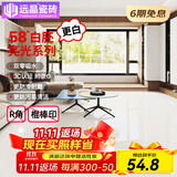 远晶800x800天鹅绒瓷砖58度超白胚客厅地砖卫生间厨房墙砖奶油风广东 58°超白胚-亮光-纯白 800x800