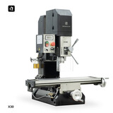 呲铁X30三轴滚珠丝杆钻铣床小型加工中心光机教学机可改数控铣床 X30