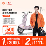 雅迪【王鹤棣推荐】摩登莱茵 电动自行车 女士复古高颜值通勤代步智能电动车【门店自提】 颜色到店自选