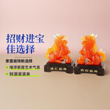礼缘结善玉麒麟摆件一对风水开业乔迁新居客厅家居家饰办公室升职礼物搬家 小号玛瑙色麒麟一对