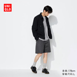 优衣库男装女装弹力松紧短裤/休闲运动中裤/起居裤/可外穿476081 464822/08深灰色 XS