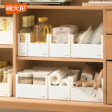禧天龙橱柜收纳盒直角厨房收纳置物架抽屉杂物储物筐 5.1L 1个装 简约白