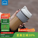 乐扣乐扣（LOCK&LOCK）咖啡杯耐热玻璃水杯子男女学生便携式双饮吸管杯随手杯500ML灰色
