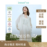 茵曼章若楠同款防晒苎麻棉女装衬衫2025夏季新品衬衣上衣 象牙白1 XL