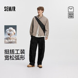 森马（Semir）[商场同款]休闲裤男工装弯刀裤秋季宽松弧形裤潮101525127130
