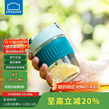 乐扣乐扣（LOCK&LOCK）咖啡杯耐热玻璃水杯子男女学生便携式双饮吸管杯随手杯350ML绿色