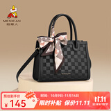 稻草人包包女包新款时尚结婚新娘包手提包红色婚庆包包新婚礼物送闺蜜 黑色（赠丝巾）