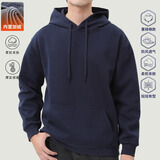 宾宇兄弟卫衣男帽衫男士连帽套头外套加绒青少年宽松大码学生保暖衣卫衣 加绒藏蓝色 XL 125-140斤