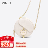 viney牛皮包包女包小众斜挎手机包单肩小圆包生日礼物高级感送女友老婆