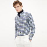 第五季（SmartFive）商务休闲格子衬衫男装加厚保暖法兰绒磨毛男士衬衫长袖修身衬衣 春秋款SFL5U255 40 (体重参考66-70kg)