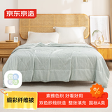 京东京造缎彩色织夏凉被 空调被子A类纤维被2x2.3m薄荷绿