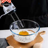 欧贵厨法国进口耐热玻璃碗微波炉烤箱钢化玻璃汤碗餐具和面盆泡面 【带盖】24cm(3L)和面碗（和面、烘焙）