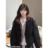 紫蒙羽绒棉服女2025新款短款学生小个子女生棉衣外套冬季羽棉袄绒服女 韩版加厚黑色 均码 （可备注码数）