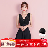 梵迪拉（F.DYRAA）泳衣女温泉遮肚显瘦连衣裙游泳衣速干透气游泳四件套11028黑色XL