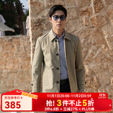 雅戈尔（YOUNGOR）风衣男翻领单风衣锦纶耐穿舒适透气男士上衣外套 GYDF424995YQA卡其 XL 180/100A