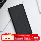 稻草人男士钱包头层牛皮真皮钱包大容量两折长款钱包时尚票夹生日礼物