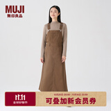 无印良品 MUJI 女式 棉斜纹背带裙裙子文艺范工装纯棉全棉BE06CC3A 棕色 XL(165/74A)