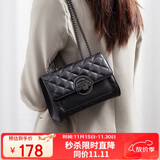 红蜻蜓包包女包2025新款牛皮斜挎单肩包菱格方包送女友生日礼物