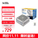 SUPER FLOWER振华 ATX3.1电源 额定750W LEADEX PROA750W 白色电源 九宫格盲插接口 金牌全模/支持 5070显卡