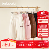 巴拉巴拉童装儿童长裤男童女童宝宝束脚裤子秋冬宽松百搭休闲裤 浅卡其50311 110 cm