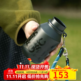 OPUS保温杯女士高颜值大容量水杯316不锈钢咖啡杯子男士专用礼物定制 小石头 -极地黑（蓝白双扣拎绳款）325ml