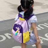 三只小鸭（Three duckling）三只小鸭幼儿园书包男孩轻便儿童女小学生一年级书包背包紫色小号