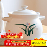 康舒（KANGSHU）煤气灶专用大容量陶瓷砂锅炖锅家用煮粥煲汤汤锅传统中式汤煲炖煲 汤锅(可炖整鸭)运损补发 4500ml