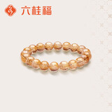 六桂福珠宝 天然黄水晶手链冰种黄色水晶转运珠手链DSYS00007