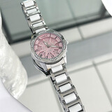 米亚达时来运转陶瓷手表女士轻奢小众款防水高级感机械风高颜值生日礼物 粉红贝母【可旋转六芒星】+礼盒+手链 33mm