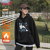 班尼路（Baleno）潮牌加绒连帽卫衣女2026新款秋冬季加厚休闲百搭学生长袖上衣帽衫