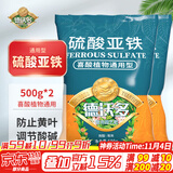 德沃多肥料硫酸亚铁500g*2园艺绿植养花肥防黄叶改善土壤绿植水溶肥盆栽通用