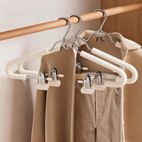 范爷家5个装海绵衣架无痕带裤夹子多功能宿舍晾衣架防滑家用宽肩大衣撑
