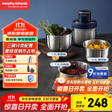 摩飞电器（Morphyrichards）绞肉机 家用套娃绞馅机碎肉机 电动多功能辅食料理机打蒜搅拌机 不锈钢三碗 MR9401A