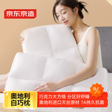  奥地利白巧枕 进口分区护颈深睡枕 抗菌纤维枕头枕芯 一对