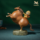 铜师傅 《马上封侯》客厅 桌面 铜马摆件 家居工艺品 装饰摆件伴手礼物 马上封侯