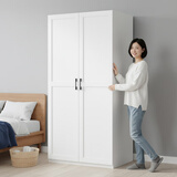 金经金属钢制北欧衣柜主卧室家用铁艺儿童衣柜出租房环保铁皮衣橱长1米