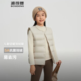 波司登（BOSIDENG）25新款轻薄羽绒服男女儿童5A抗菌90绒百搭休闲内搭短款经典马甲 灰燕麦7441囤货拍大 150 /72 约 140-150cm 36kg