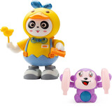 云露萍营抖音儿童玩具电动灯光音乐会唱歌可翻斗早教男孩女孩儿童生日礼物 萌趣熊猫鸭30首音乐+翻滚猴（紫） 3节电池+螺丝刀