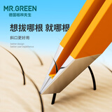 MR.GREEN德国MR.GREEN眉毛夹镊子拔毛不锈钢夹子钳修男士拔胡子须白发神器 斜口眉夹(橘色) 1支