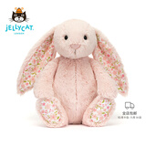 Jellycat花布邦尼兔动物毛绒玩偶兔子玩偶儿童礼物娃娃生日新婚礼物 彻蕊（胭脂粉色） Medium