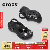 CROCS卡骆驰厚底云朵洞洞鞋时尚百搭户外沙滩鞋女鞋|206750 黑色-001(含智必星) 35 (220mm)