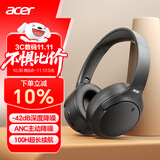宏碁（acer）OHR305头戴式蓝牙耳机ANC主动降噪重低音无线耳麦长续航电脑网课游戏运动适用苹果华为小米黑色
