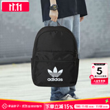阿迪达斯 （adidas）背包男包女包 25新款运动包休闲时尚旅行双肩包大学生电脑书包 IJ0761/黑色/三叶草 MISC