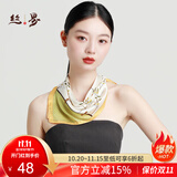 丝界2025新款真丝丝巾女百搭小方巾106%桑蚕丝印花领巾节日礼物