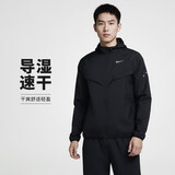 耐克NIKE春夏款 男子梭织防晒夹克外套 运动休闲HV4549-010黑色L